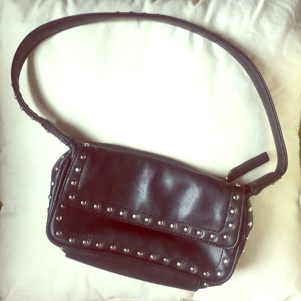 Black studded purse